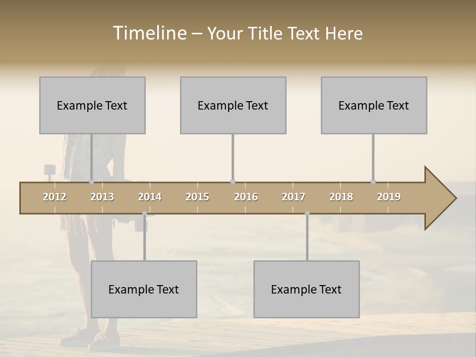 A Girl Holding A Skateboard On A Pier PowerPoint Template