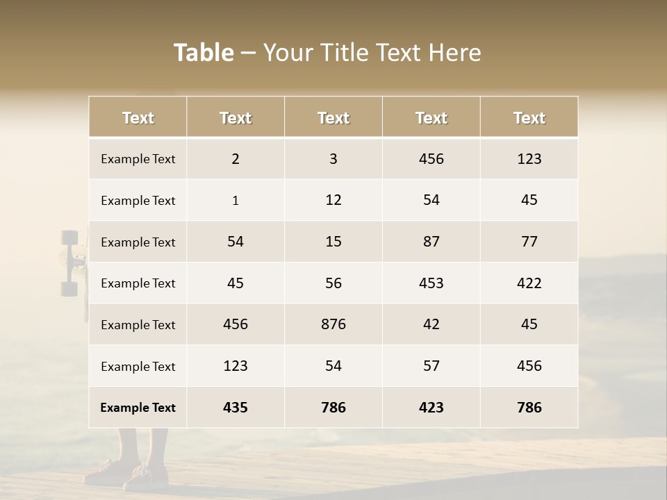 A Girl Holding A Skateboard On A Pier PowerPoint Template