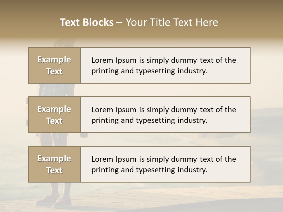 A Girl Holding A Skateboard On A Pier PowerPoint Template