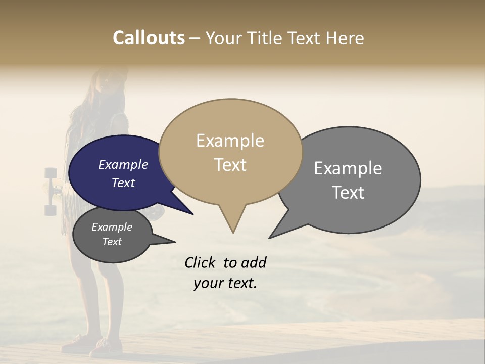 A Girl Holding A Skateboard On A Pier PowerPoint Template