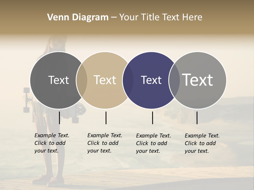 A Girl Holding A Skateboard On A Pier PowerPoint Template