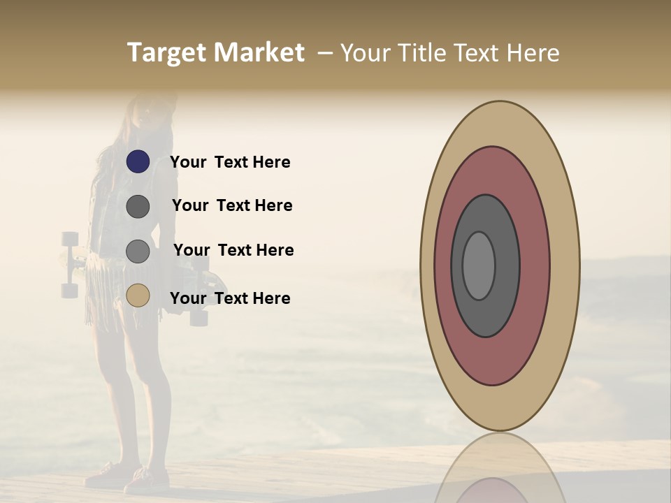 A Girl Holding A Skateboard On A Pier PowerPoint Template