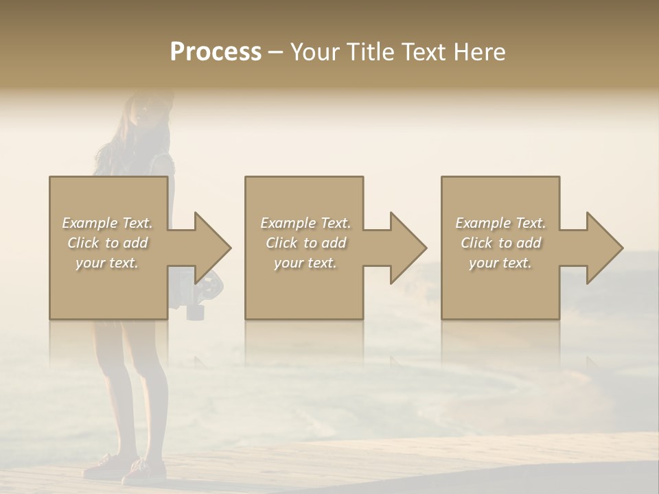 A Girl Holding A Skateboard On A Pier PowerPoint Template