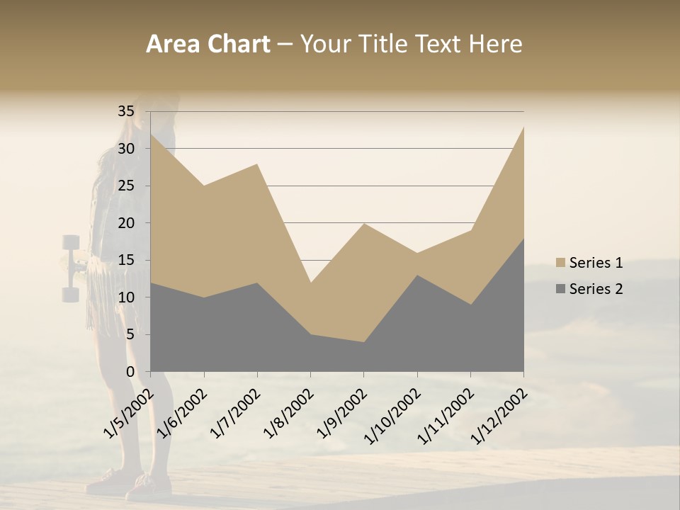 A Girl Holding A Skateboard On A Pier PowerPoint Template