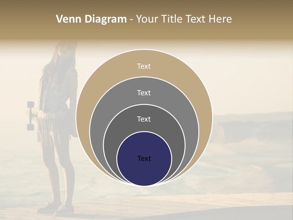 A Girl Holding A Skateboard On A Pier PowerPoint Template