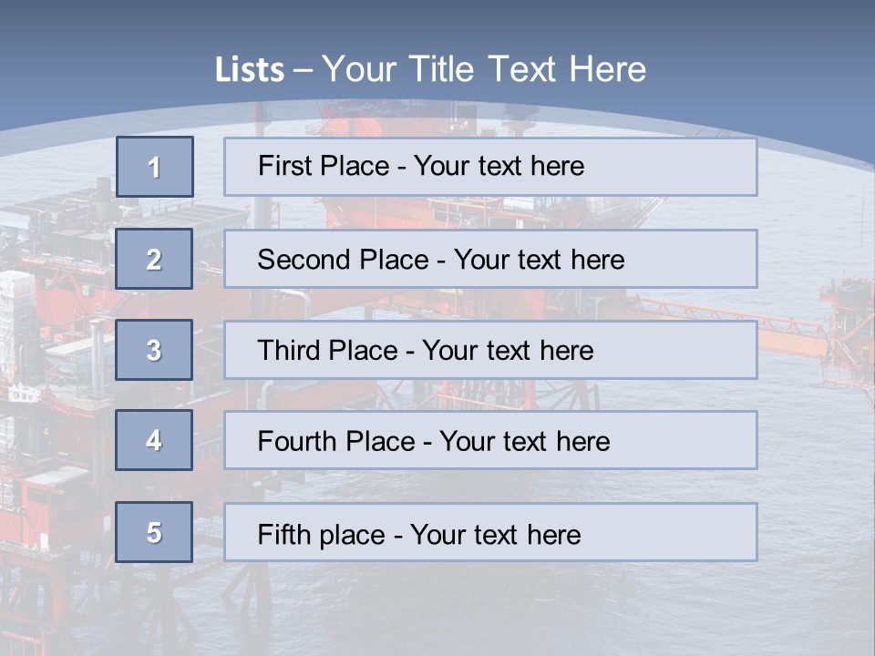 An Oil Rig In The Middle Of A Body Of Water PowerPoint Template