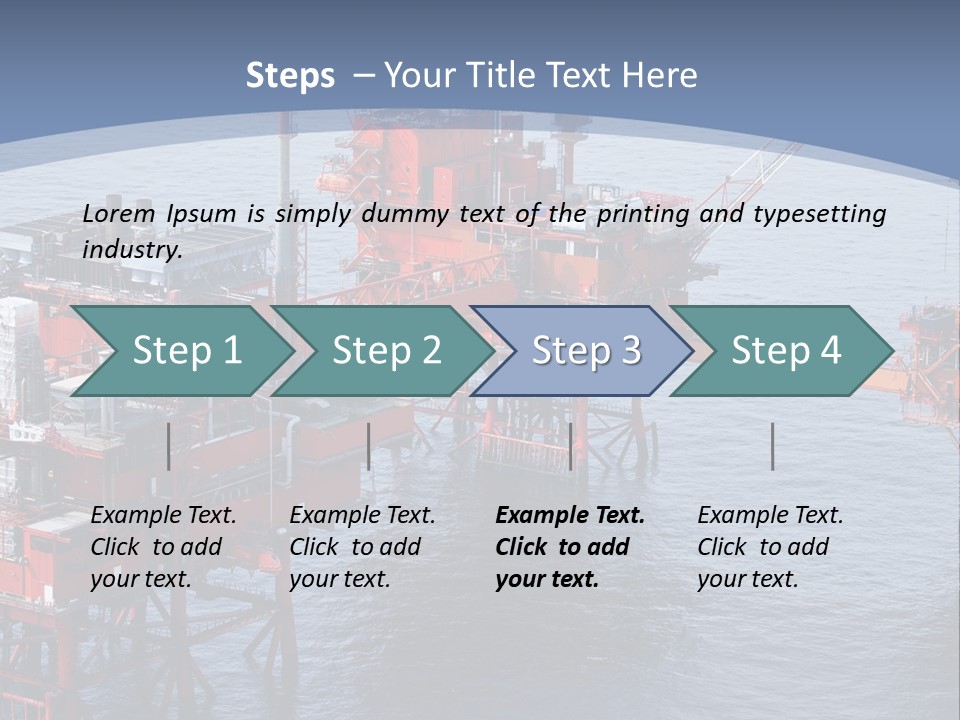 An Oil Rig In The Middle Of A Body Of Water PowerPoint Template