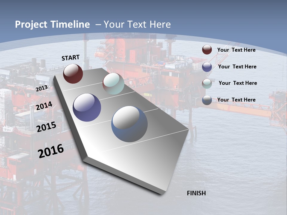 An Oil Rig In The Middle Of A Body Of Water PowerPoint Template