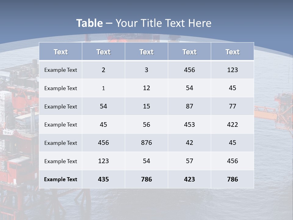 An Oil Rig In The Middle Of A Body Of Water PowerPoint Template