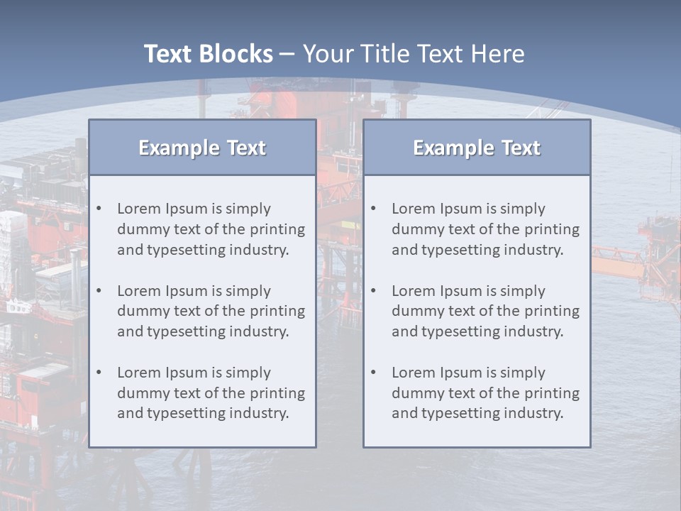An Oil Rig In The Middle Of A Body Of Water PowerPoint Template