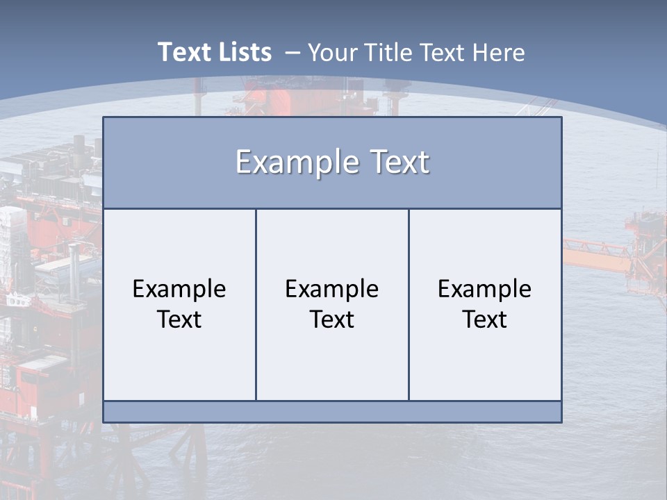 An Oil Rig In The Middle Of A Body Of Water PowerPoint Template