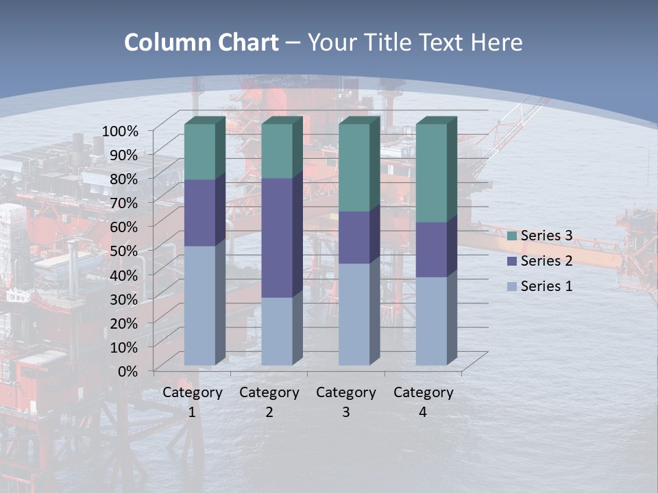 An Oil Rig In The Middle Of A Body Of Water PowerPoint Template