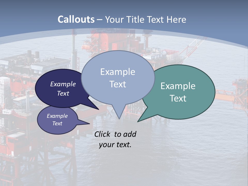 An Oil Rig In The Middle Of A Body Of Water PowerPoint Template