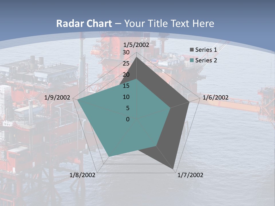 An Oil Rig In The Middle Of A Body Of Water PowerPoint Template