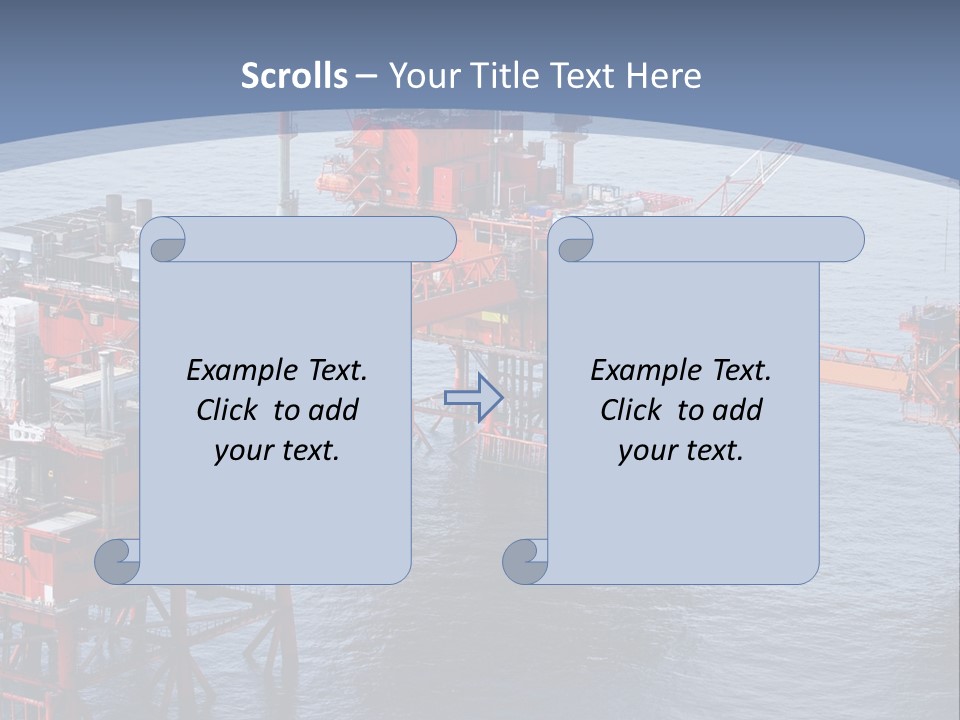 An Oil Rig In The Middle Of A Body Of Water PowerPoint Template