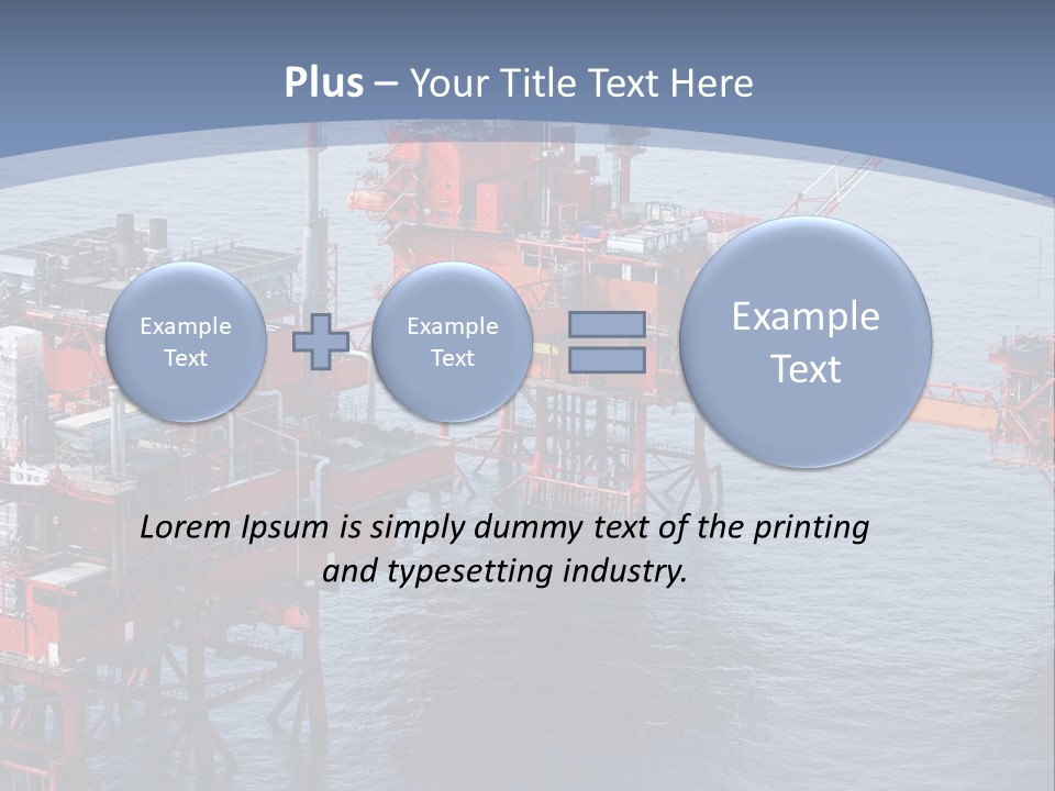 An Oil Rig In The Middle Of A Body Of Water PowerPoint Template