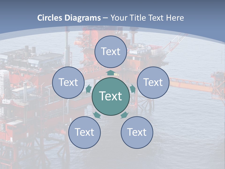 An Oil Rig In The Middle Of A Body Of Water PowerPoint Template