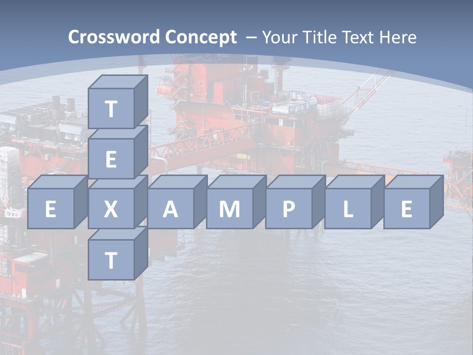 An Oil Rig In The Middle Of A Body Of Water PowerPoint Template