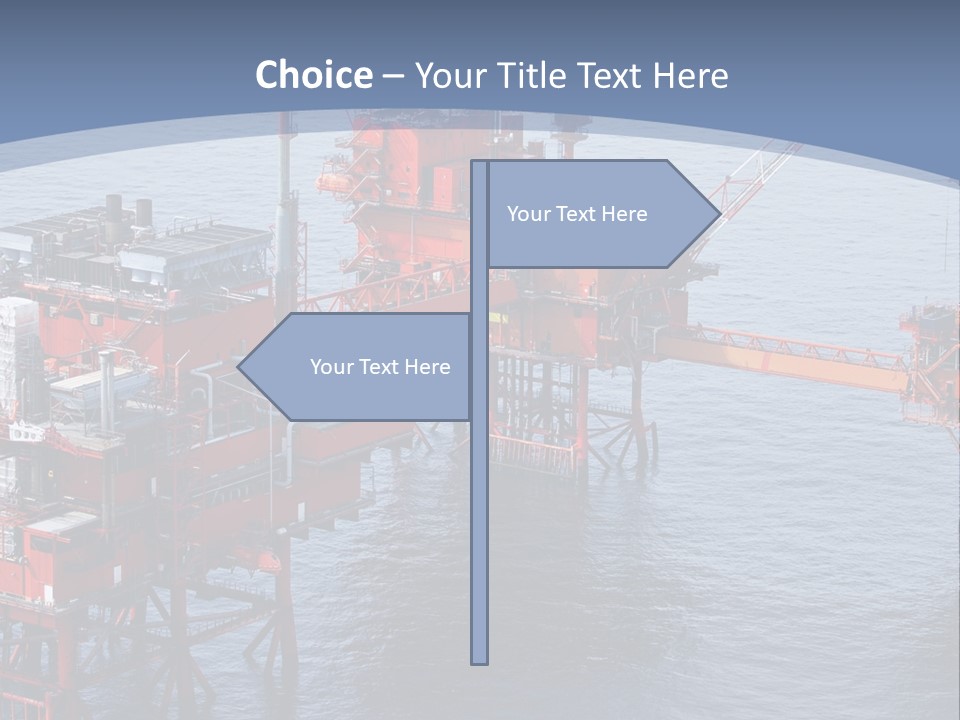 An Oil Rig In The Middle Of A Body Of Water PowerPoint Template