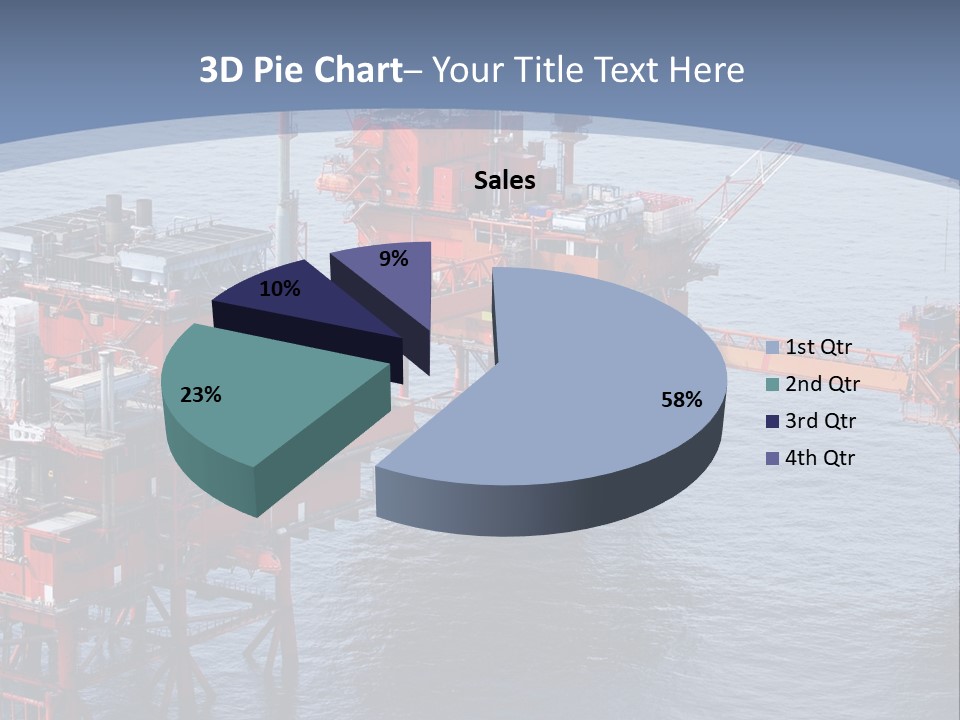 An Oil Rig In The Middle Of A Body Of Water PowerPoint Template
