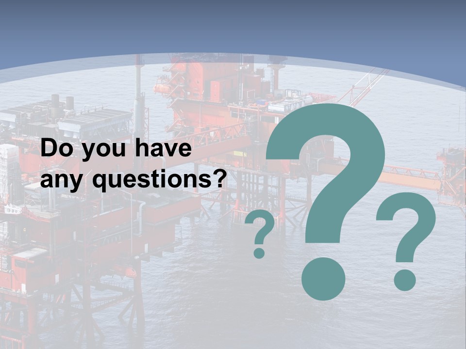 An Oil Rig In The Middle Of A Body Of Water PowerPoint Template