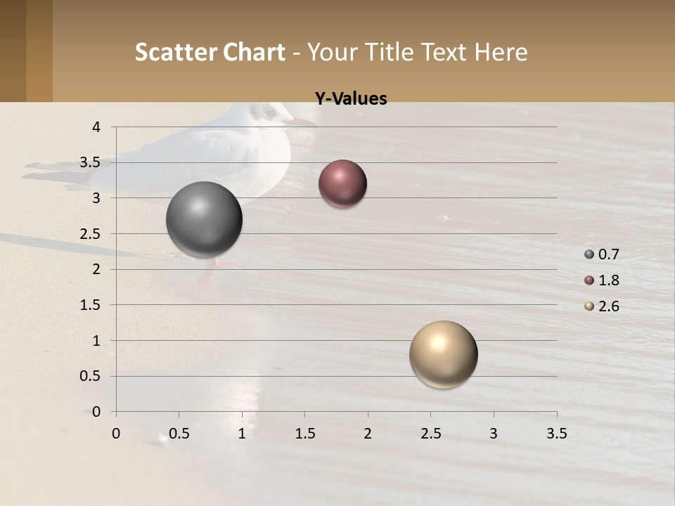 A Seagull Standing On The Sand Of A Beach PowerPoint Template