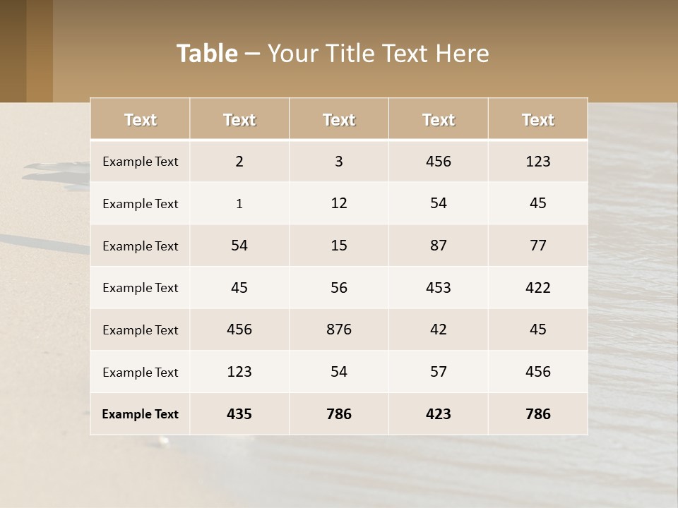 A Seagull Standing On The Sand Of A Beach PowerPoint Template