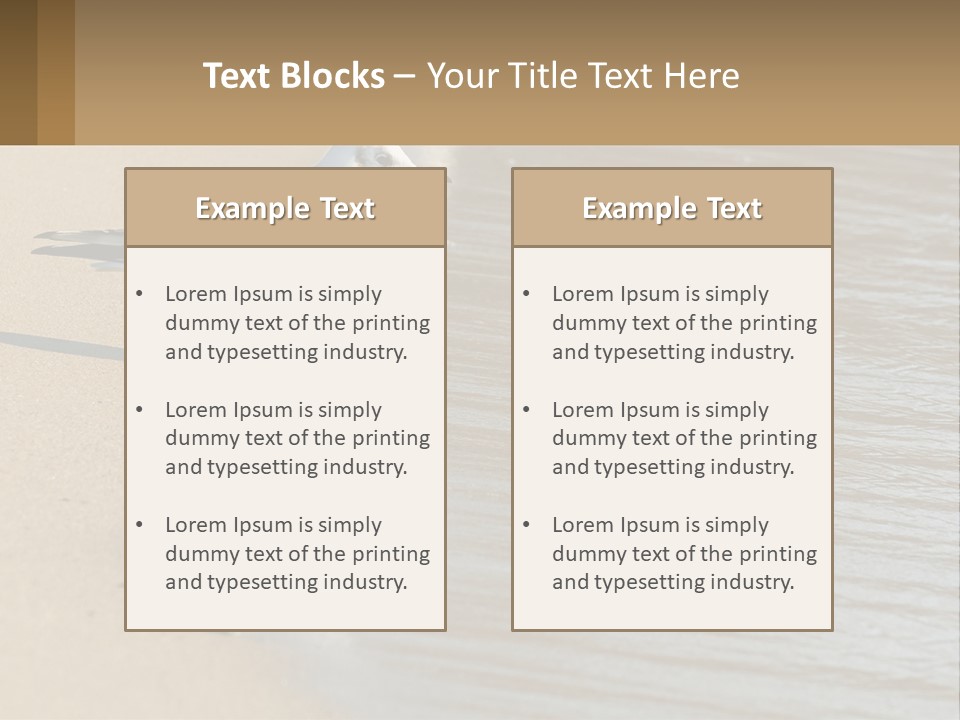A Seagull Standing On The Sand Of A Beach PowerPoint Template