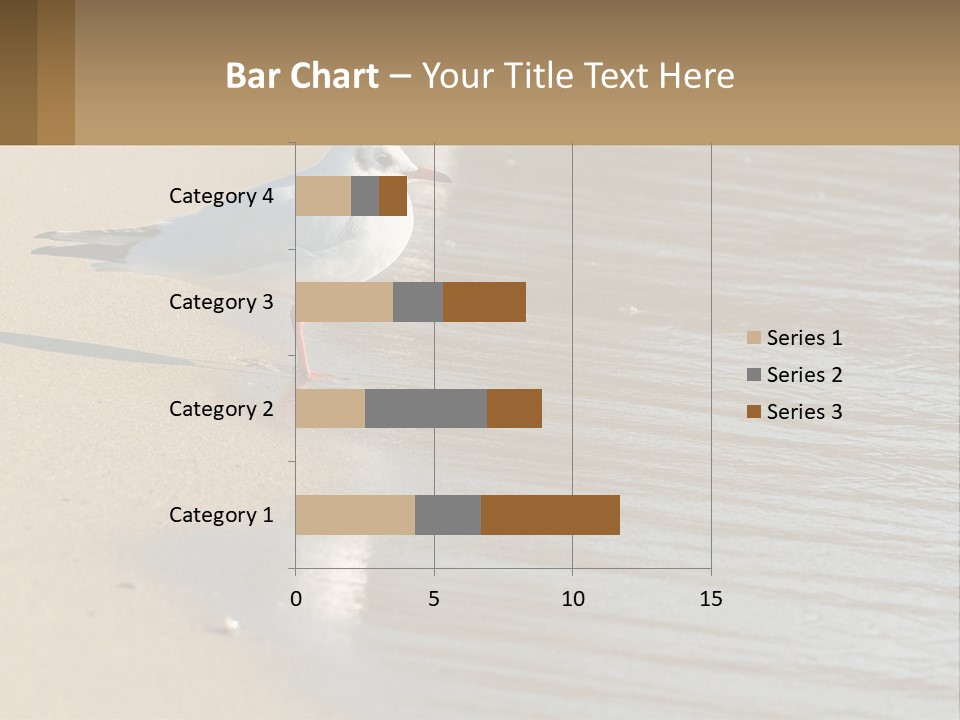 A Seagull Standing On The Sand Of A Beach PowerPoint Template