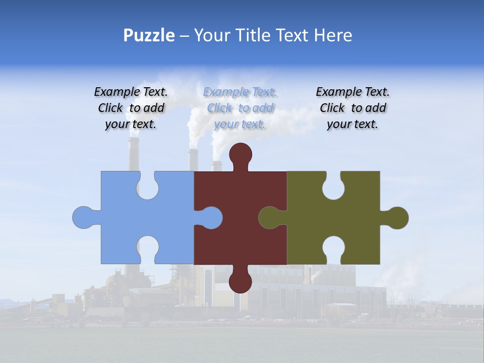 A Power Plant With Smoke Coming Out Of It PowerPoint Template