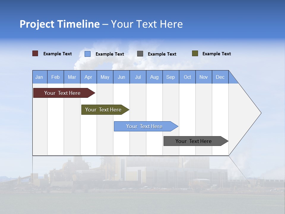 A Power Plant With Smoke Coming Out Of It PowerPoint Template