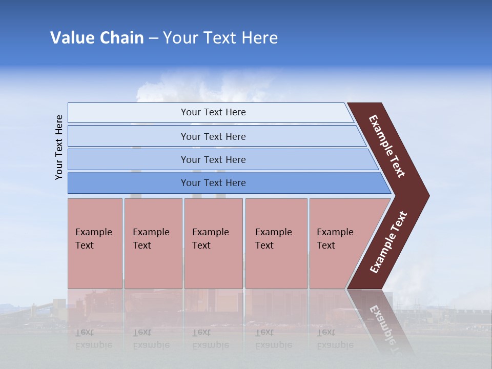A Power Plant With Smoke Coming Out Of It PowerPoint Template