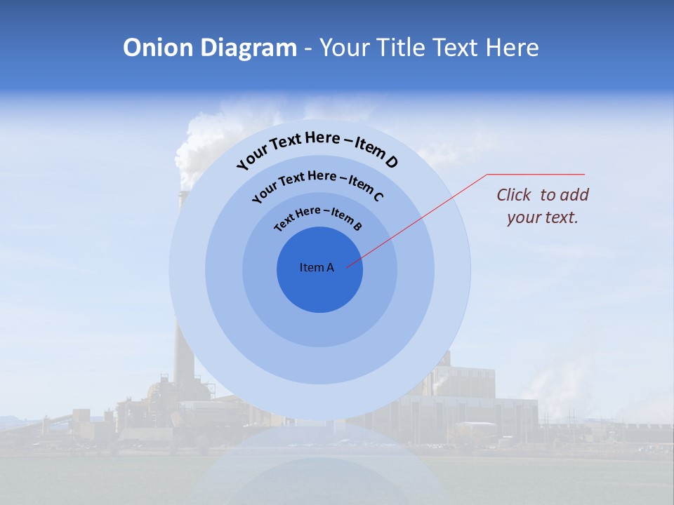 A Power Plant With Smoke Coming Out Of It PowerPoint Template