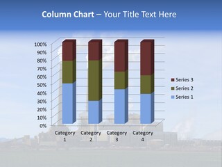A Power Plant With Smoke Coming Out Of It PowerPoint Template