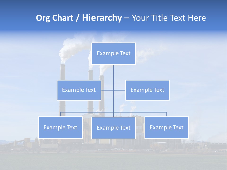 A Power Plant With Smoke Coming Out Of It PowerPoint Template