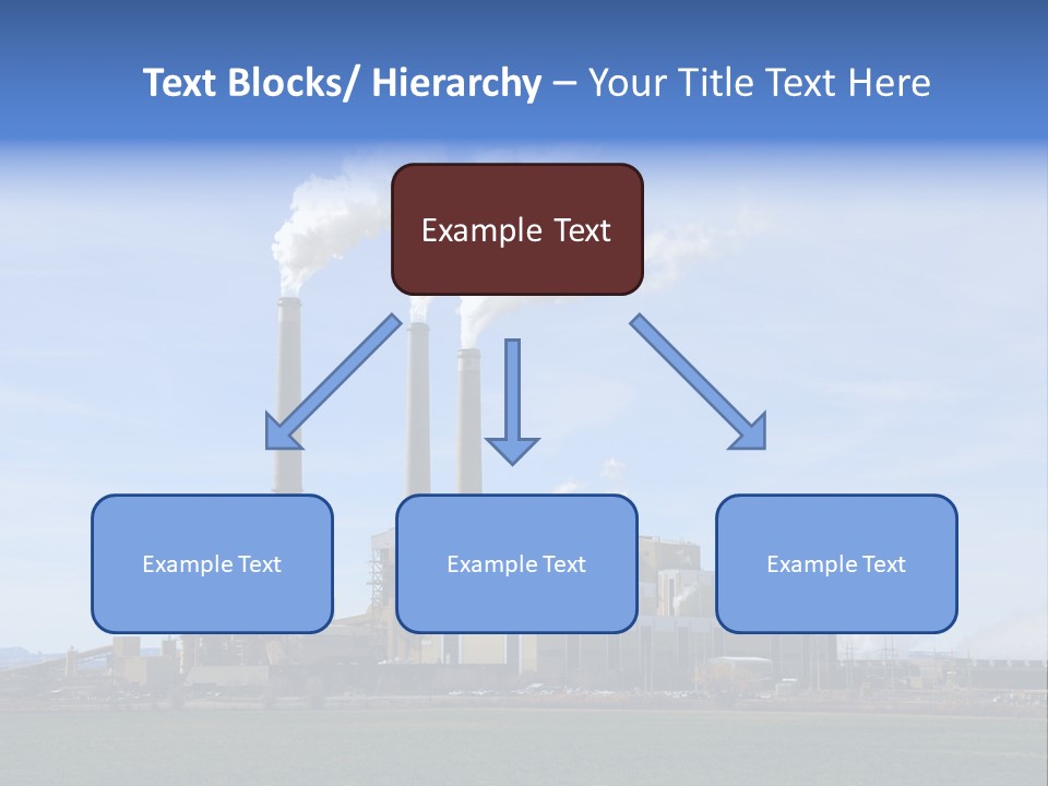 A Power Plant With Smoke Coming Out Of It PowerPoint Template
