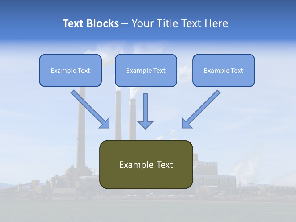A Power Plant With Smoke Coming Out Of It PowerPoint Template
