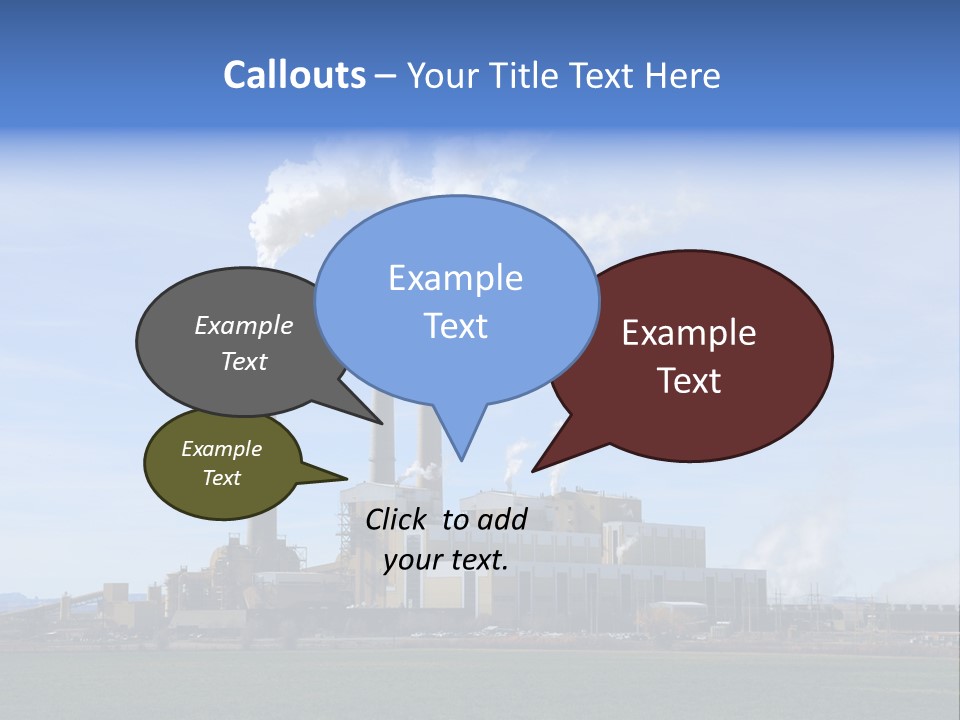 A Power Plant With Smoke Coming Out Of It PowerPoint Template