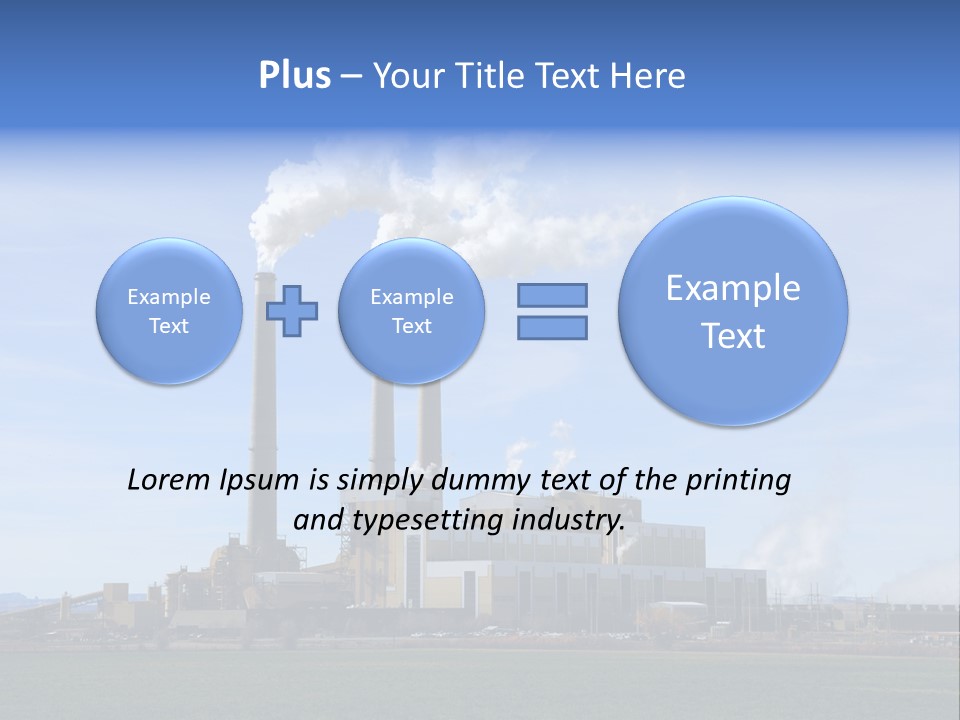 A Power Plant With Smoke Coming Out Of It PowerPoint Template