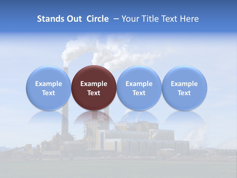 A Power Plant With Smoke Coming Out Of It PowerPoint Template