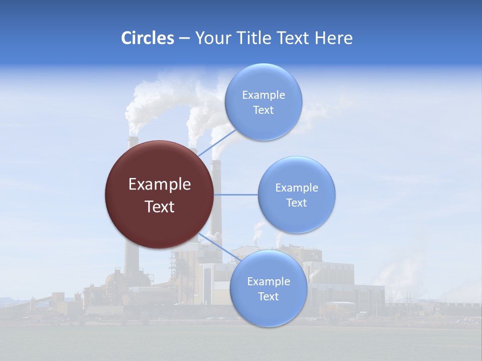 A Power Plant With Smoke Coming Out Of It PowerPoint Template