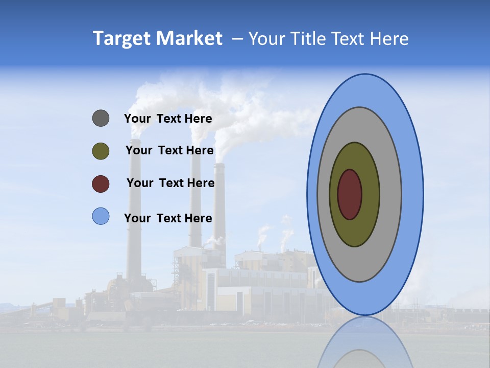 A Power Plant With Smoke Coming Out Of It PowerPoint Template