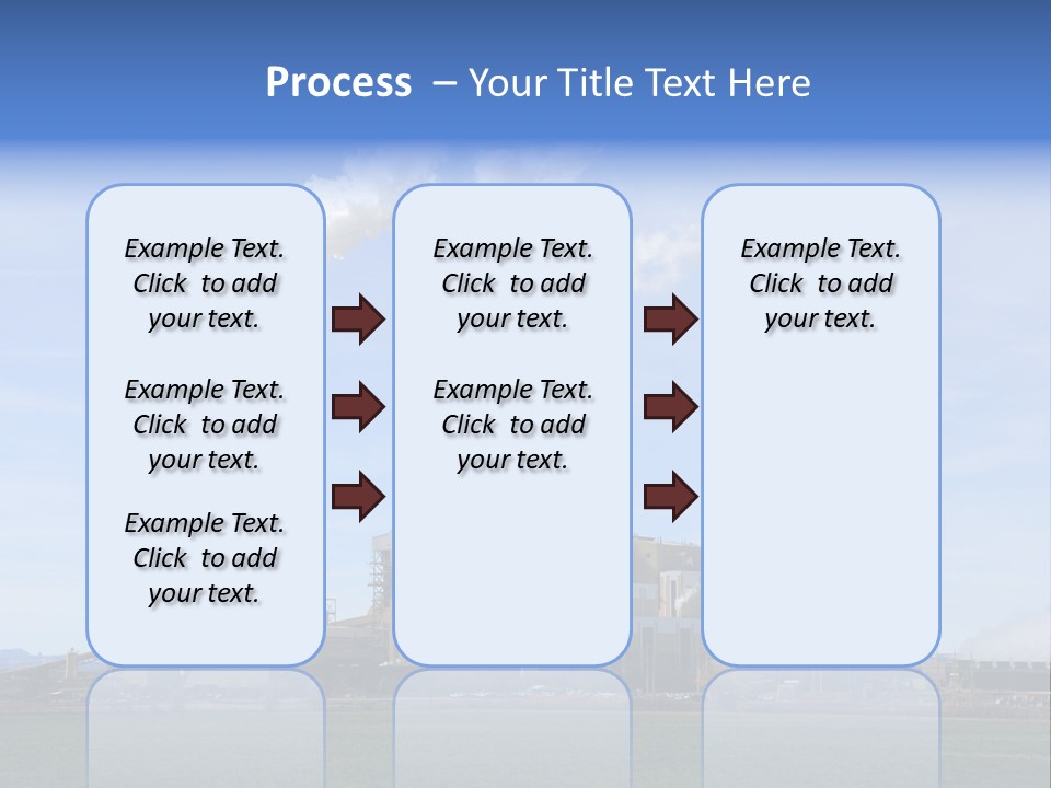 A Power Plant With Smoke Coming Out Of It PowerPoint Template
