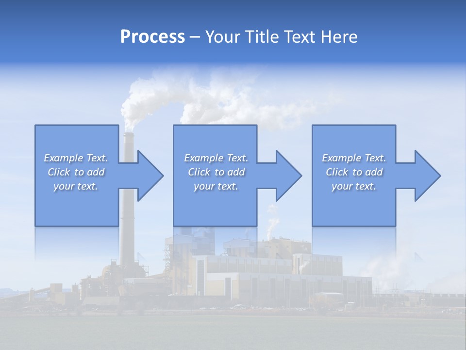 A Power Plant With Smoke Coming Out Of It PowerPoint Template