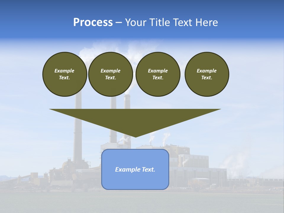 A Power Plant With Smoke Coming Out Of It PowerPoint Template