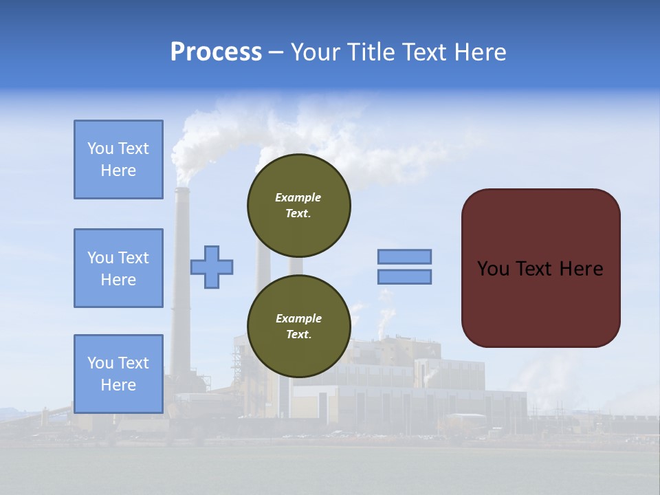 A Power Plant With Smoke Coming Out Of It PowerPoint Template