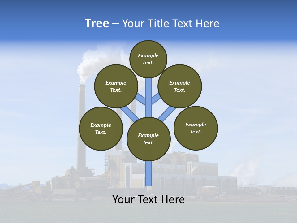 A Power Plant With Smoke Coming Out Of It PowerPoint Template