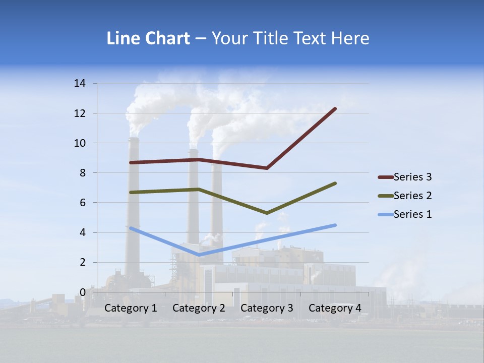 A Power Plant With Smoke Coming Out Of It PowerPoint Template