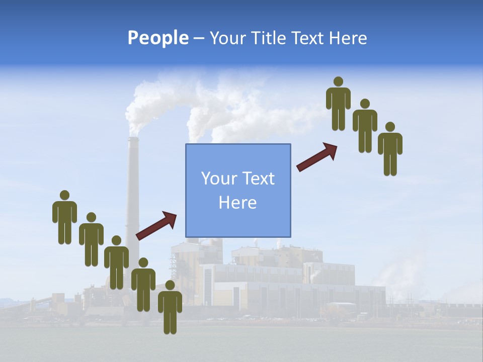A Power Plant With Smoke Coming Out Of It PowerPoint Template