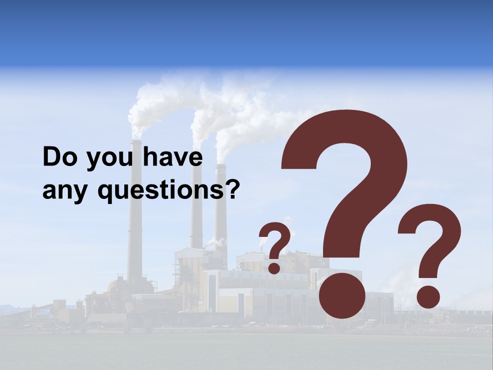 A Power Plant With Smoke Coming Out Of It PowerPoint Template